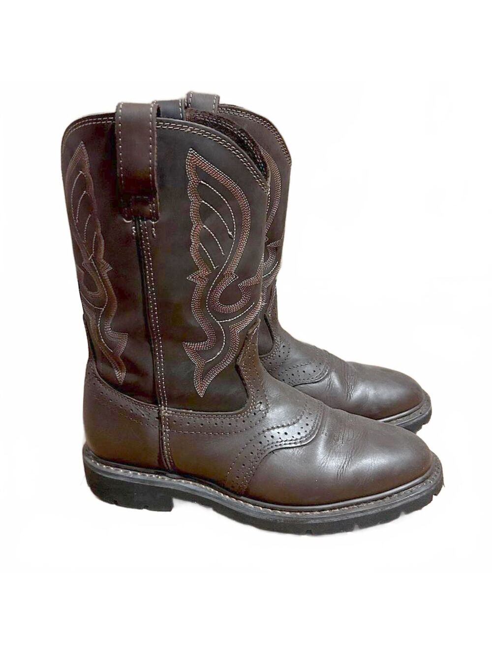 Cody James C9RR2 Western Work Boots with Soft Toe in Bark Brown | Size 11.5 D